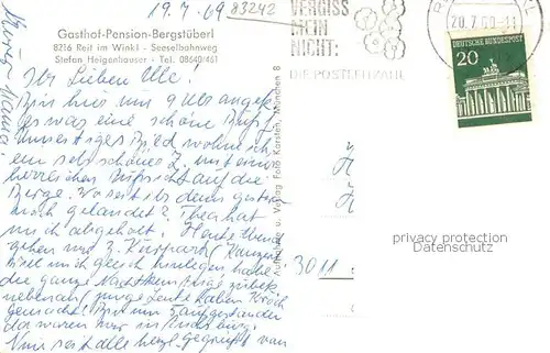 AK / Ansichtskarte Reit_Winkl Gasthof Pension Bergstueberl Panorama Reit_Winkl