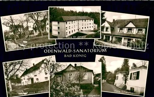 AK / Ansichtskarte Bad_Koenig_Odenwald Haus Sonnenschein Haus Dr Zimper Haus Margarethe Haus Landhaus Haus Sorgenfrei Haus Schwalbennest Bad_Koenig_Odenwald