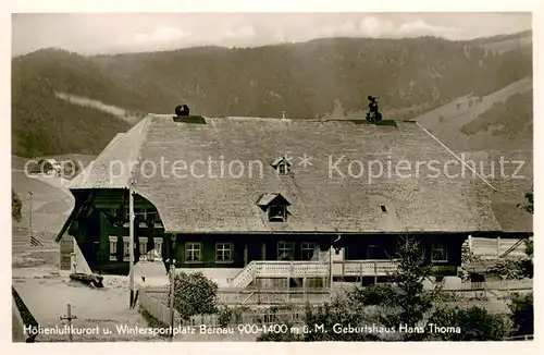 AK / Ansichtskarte Bernau_Schwarzwald Geburtshaus Hans Thoma Bernau Schwarzwald