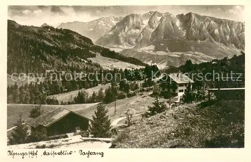 AK / Ansichtskarte Sachrang_Chiemgau Alpengasthof Kaiserblick Sachrang Chiemgau