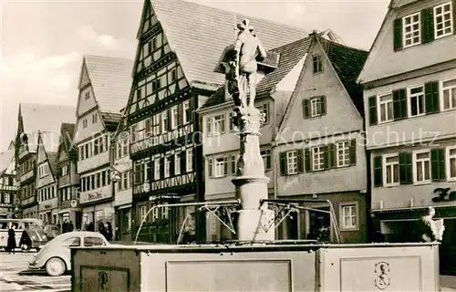 AK / Ansichtskarte Leonberg_Wuerttemberg Marktplatz mit Marktbrunnen Leonberg Wuerttemberg