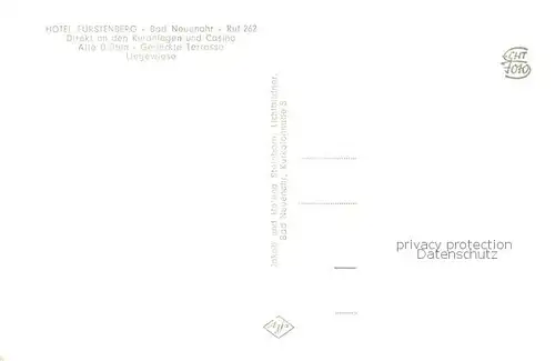 AK / Ansichtskarte Bad_Neuenahr Ahrweiler Hotel Fuerstenberg Bad_Neuenahr Ahrweiler