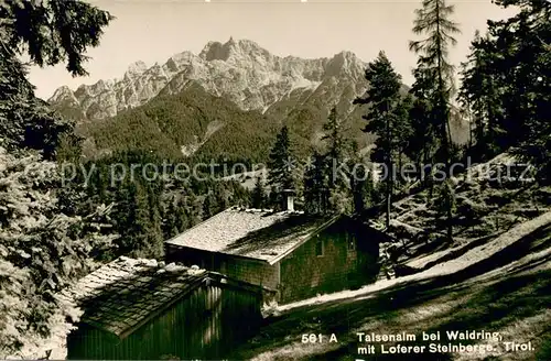 AK / Ansichtskarte Waidring_Tirol Talsenalm mit Loferer Steinberge Waidring Tirol