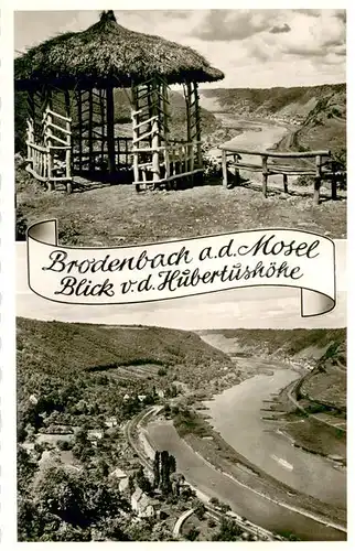 AK / Ansichtskarte Brodenbach Panorama Blick von der Hubertushoehe ins Moseltal Brodenbach