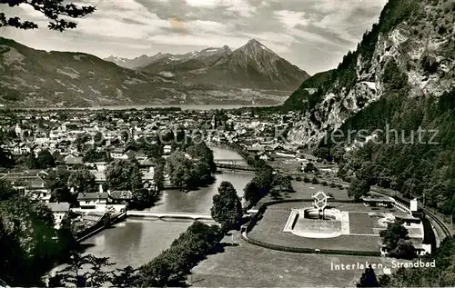 AK / Ansichtskarte Interlaken_BE Strandbad Interlaken_BE