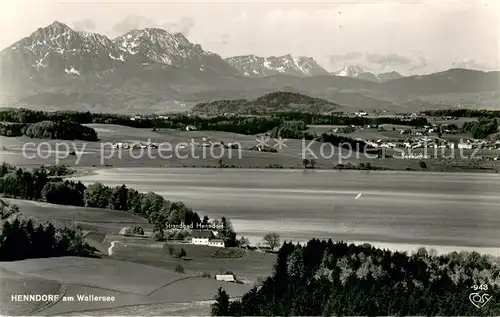 AK / Ansichtskarte Henndorf_Wallersee Am Wallersee Fliegeraufnahme Henndorf_Wallersee