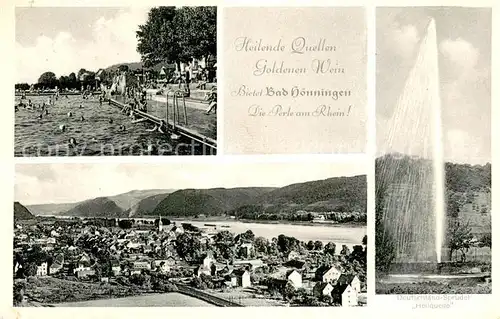 AK / Ansichtskarte Bad_Hoenningen Schwimmbad Rheinpartie Deutschland Sprudel Heilquelle Bad_Hoenningen