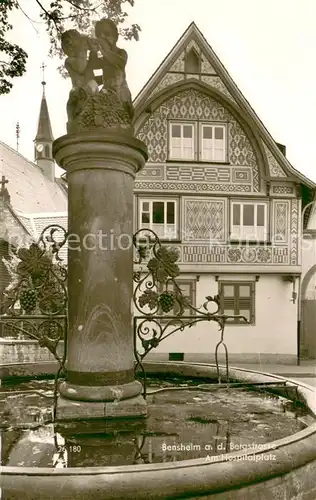 AK / Ansichtskarte Bensheim_Bergstrasse Am Hospitalplatz Bensheim_Bergstrasse