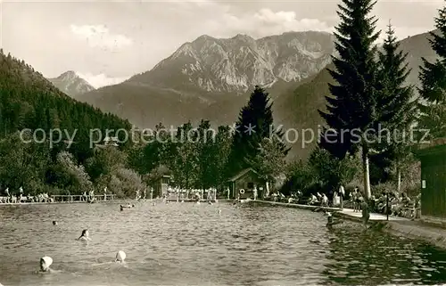 AK / Ansichtskarte Pfronten Schwimmbad mit Rossberg Pfronten