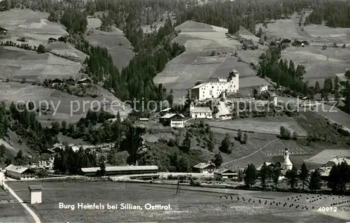 AK / Ansichtskarte Sillian_Tirol Burg Heimfels Fliegeraufnahme Sillian Tirol