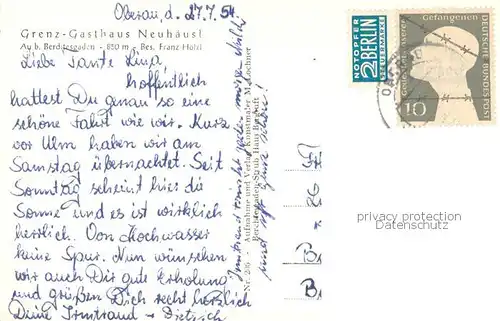 AK / Ansichtskarte Au_Ainring Grenz Gasthaus Neuhaeusl Au_Ainring