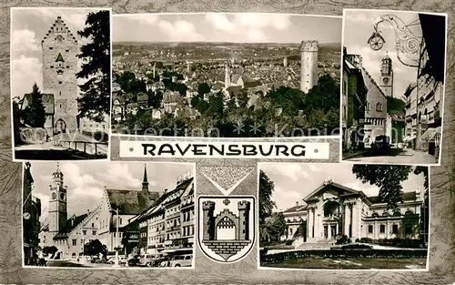 AK / Ansichtskarte Ravensburg_Wuerttemberg Stadttor Panorama Ortspartien Ravensburg Wuerttemberg