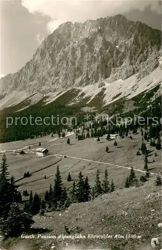 AK / Ansichtskarte Ehrwald_Tirol Gasthaus Pension Alpengluehn Ehrwalder Alm Ehrwald Tirol