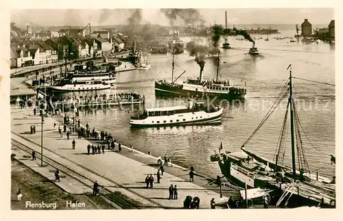 AK / Ansichtskarte Flensburg_DE Hafenpartie 