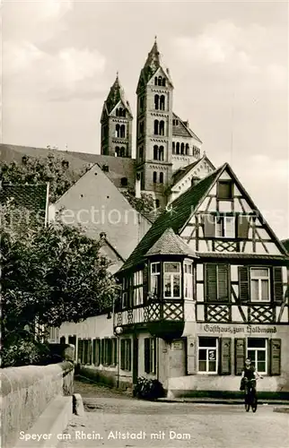 AK / Ansichtskarte Speyer_Rhein Altstadt mit Dom Speyer Rhein