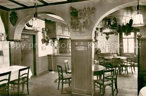 AK / Ansichtskarte Heidelberg_Neckar Hotel und Kuenstlerstube Goldener Hecht Gastraum Heidelberg Neckar