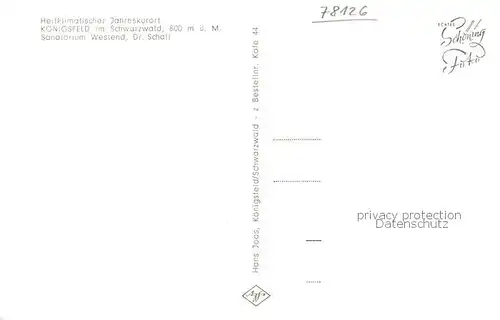 AK / Ansichtskarte Koenigsfeld_Schwarzwald Sanatorium Westend Dr Schall Koenigsfeld Schwarzwald