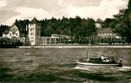 AK / Ansichtskarte ueberlingen_Bodensee Badhotel Kurhalle Kurgarten Erholungsheim ueberlingen Bodensee