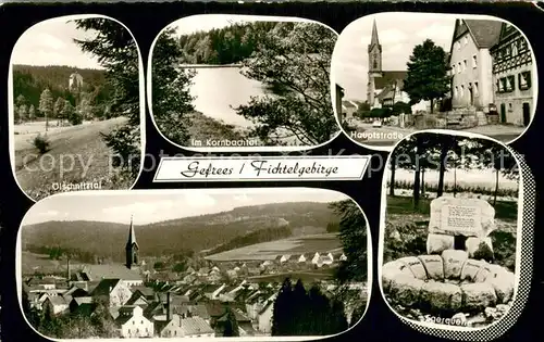 AK / Ansichtskarte Gefrees oelschnitztal Kornbachtal Hauptstrasse Panorama Egerquelle Gefrees