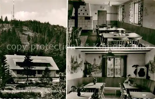 AK / Ansichtskarte Hornisgrinde Skiheim Ochsenstall Gastraeume Hornisgrinde