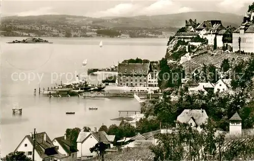AK / Ansichtskarte Meersburg_Bodensee Panorama Hafen Meersburg Bodensee