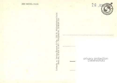 AK / Ansichtskarte Wedel_Pinneberg Fliegeraufnahme Wedel Pinneberg