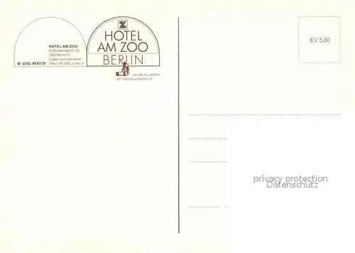 AK / Ansichtskarte Berlin Hotel am Zoo Berlin