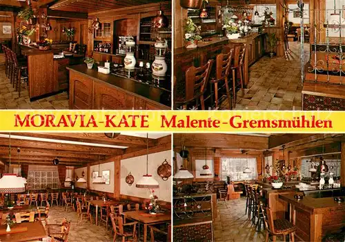 AK / Ansichtskarte Malente Gremsmuehlen Restaurant Moravia Kate Gastraeume Bar Malente Gremsmuehlen