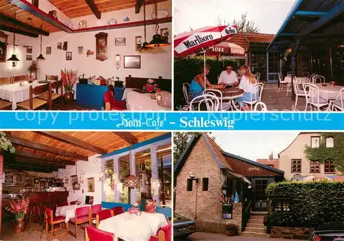 AK / Ansichtskarte Schleswig_Schlei Domcafe Gaststube Terrasse Schleswig_Schlei