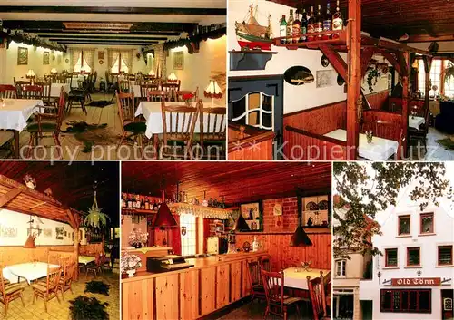 AK / Ansichtskarte Toenning_Nordseebad Restaurant und Cafe Old Toenn Gastraeume Theke Toenning_Nordseebad