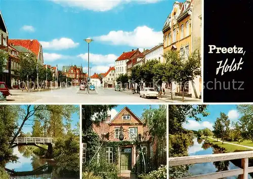 AK / Ansichtskarte Preetz_Holstein Strassenpartie Bruecke Teilansichten Preetz_Holstein