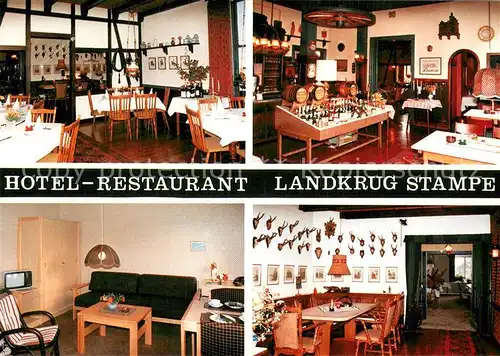 AK / Ansichtskarte Stampe Hotel Restaurant Landkrug Stampe Gastraeume Stampe