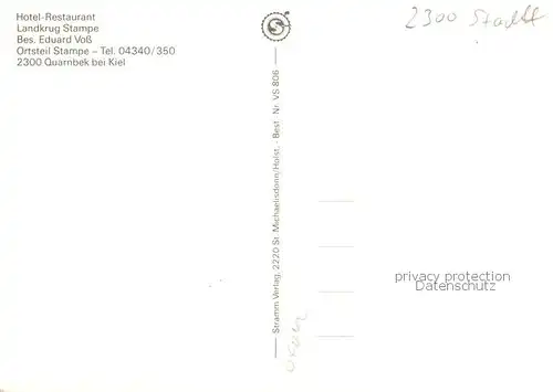 AK / Ansichtskarte Stampe Hotel Restaurant Landkrug Stampe Stampe