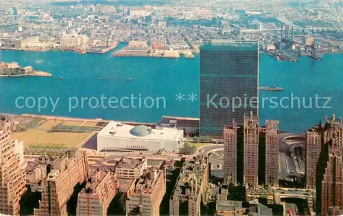 AK / Ansichtskarte New_York_City United Nations Buildings and the East River New_York_City