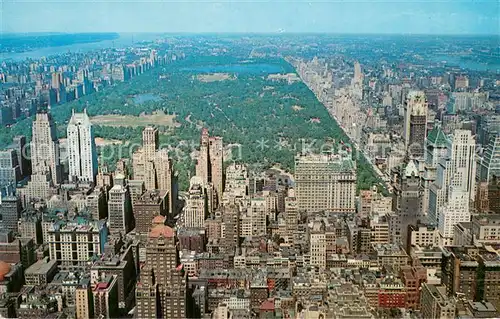 AK / Ansichtskarte New_York_City Looking North from RCA Building Central Park and upper Manhattan New_York_City