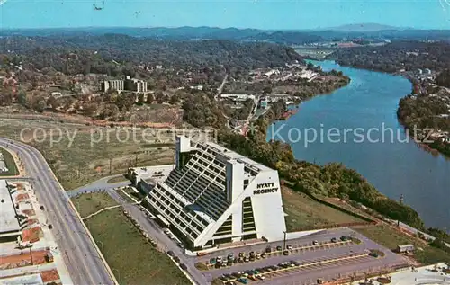 AK / Ansichtskarte Knoxville_Tennessee Hyatt Regency Tennessee River Air view 