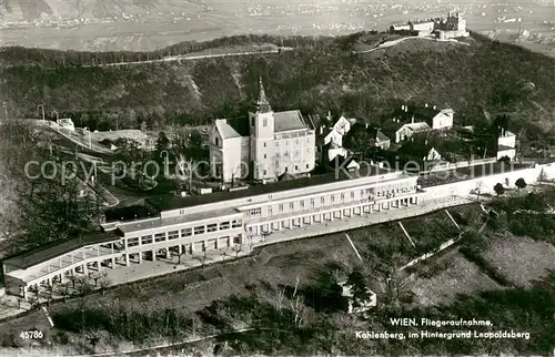 AK / Ansichtskarte Wien Fliegeraufnahme Kahlenberg mit Leopoldsberg Wien