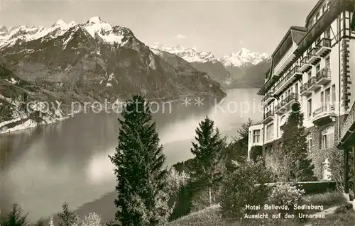 AK / Ansichtskarte Seelisberg_UR Hotel Bellevue mit Unterseeblick Seelisberg UR
