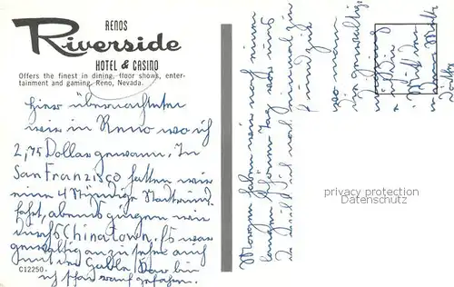 AK / Ansichtskarte Reno_Nevada Riverside Hotel and Casino 