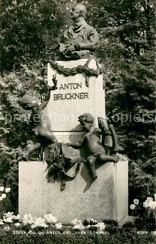 AK / Ansichtskarte Steyr_Enns_Oberoesterreich Anton Bruckner Denkmal Steyr_Enns