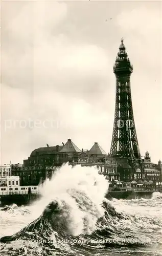 AK / Ansichtskarte Blackpool Rough See and Tower Blackpool