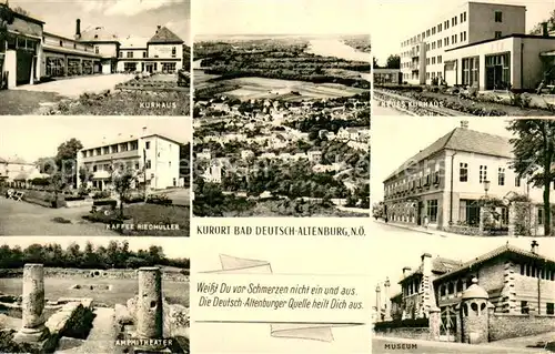 AK / Ansichtskarte Bad_Deutsch Altenburg Kurhaus Kaffee Riedmueller Amphitheater Panorama Neues Kurhaus Museum Bad_Deutsch Altenburg