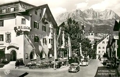 AK / Ansichtskarte Kitzbuehel_Tirol Ortspartie mit Wildem Kaiser Kitzbuehel Tirol