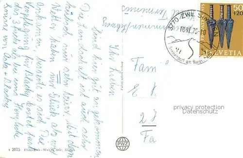 AK / Ansichtskarte Zweisimmen_BE Am Wanderweg Rinderberg Horneggli Details 