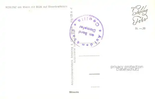 AK / Ansichtskarte Koblenz__Rhein Fliegeraufnahme mit Festung Ehrenbreitstein 