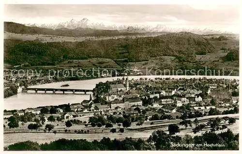 AK / Ansichtskarte Saeckingen_Bad am Hochrhein Fliegeraufnahme Saeckingen_Bad