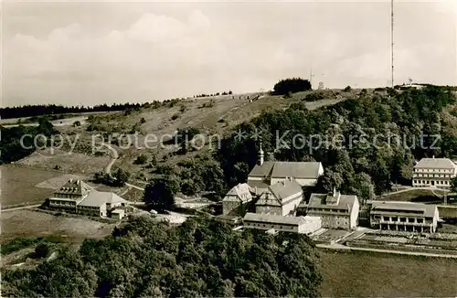 AK / Ansichtskarte Kreuzberg_Rhoen Franziskaner Kloster Fliegeraufnahme Kreuzberg Rhoen