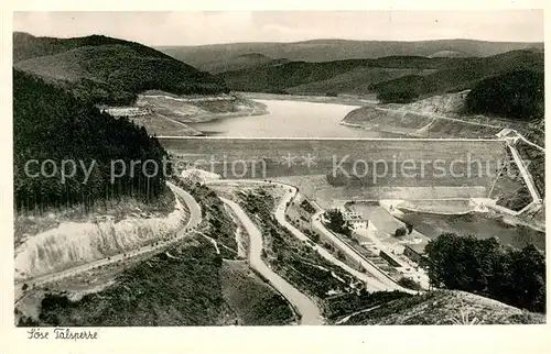 AK / Ansichtskarte Osterode_Harz Fliegeraufnahme Soesetalsperre Osterode_Harz