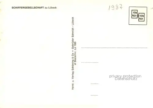 AK / Ansichtskarte Luebeck Schiffergesellschaft Innenansicht Luebeck