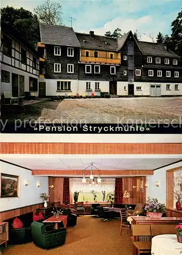 AK / Ansichtskarte Willingen_Sauerland Pension Stryckmuehle Aussen  u. Innenansicht Willingen_Sauerland